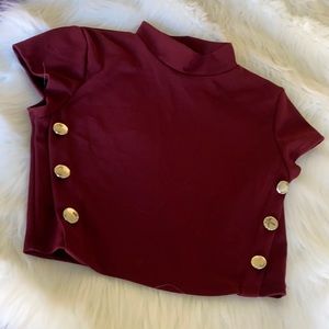 Maroon crop top